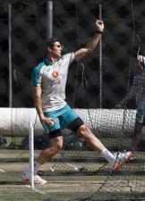 CANBERRA, AUSTRALIA - DECEMBER 01: Sean Abbott of Australia trains during an Australian ODI nets session at Manuka Oval on December 01, 2020 in Canberra, Australia. (Photo by Ryan Pierse/Getty Images)