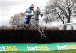 LUDLOW, ENGLAND - DECEMBER 02: Happy News ridden by Jordan Nailor on their way to winning the Sir Toby Memorial Novices' Handicap Chase at Ludlow Racecourse on December 2, 2020 in Ludlow, England. (Photo by David Davies - Pool/Getty Images)