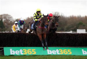 LUDLOW, ENGLAND - DECEMBER 02: Roll Again ridden by Robert Dunne on their way to winning the Corrie Cup Handicap Chase at Ludlow Racecourse on December 2, 2020 in Ludlow, England. (Photo by David Davies - Pool/Getty Images)