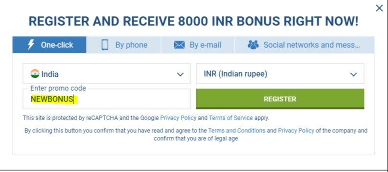 1xbet promo code newbonus