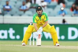 CANBERRA, AUSTRALIA - DECEMBER 02: Aaron Finch of Australia bats during game three of the One Day International series between Australia and India at Manuka Oval on December 02, 2020 in Canberra, Australia. (Photo by Mark Kolbe/Getty Images)