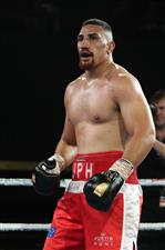 BRISBANE, AUSTRALIA - DECEMBER 03: Justis Huni during his fight against Arsene Fosso in the Australian Heavyweight Title fight at Fortitude Music Hall on December 03, 2020 in Brisbane, Australia. (Photo by Chris Hyde/Getty Images)
