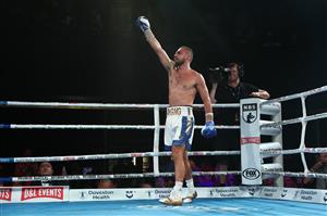 BRISBANE, AUSTRALIA - DECEMBER 03: Ben Kite celebrates winning against Danny Kennedy during their Welterweight fight at Fortitude Music Hall on December 03, 2020 in Brisbane, Australia. (Photo by Chris Hyde/Getty Images)