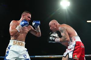 BRISBANE, AUSTRALIA - DECEMBER 03: Ben Kite punches Danny Kennedy during their Welterweight fight at Fortitude Music Hall on December 03, 2020 in Brisbane, Australia. (Photo by Chris Hyde/Getty Images)