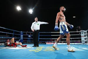 BRISBANE, AUSTRALIA - DECEMBER 03: Ben Kite celebrates winning against Danny Kennedy during their Welterweight fight at Fortitude Music Hall on December 03, 2020 in Brisbane, Australia. (Photo by Chris Hyde/Getty Images)