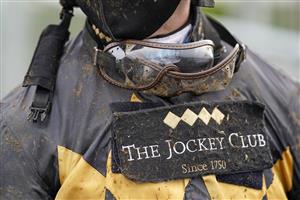WINCANTON, ENGLAND - DECEMBER 03: A muddy day at Wincanton Racecourse on December 03, 2020 in Wincanton, England. Owners and a limited number of the public are allowed to attend the meeting due to the Coronavirus pandemic. (Photo by Alan Crowhurst/Getty Images)