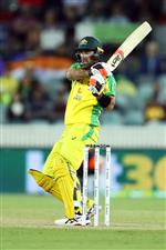 CANBERRA, AUSTRALIA - DECEMBER 02: Glenn Maxwell of Australia bats during game three of the One Day International series between Australia and India at Manuka Oval on December 02, 2020 in Canberra, Australia. (Photo by Mark Kolbe/Getty Images)