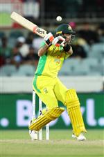 CANBERRA, AUSTRALIA - DECEMBER 02: Glenn Maxwell of Australia bats during game three of the One Day International series between Australia and India at Manuka Oval on December 02, 2020 in Canberra, Australia. (Photo by Mark Kolbe/Getty Images)