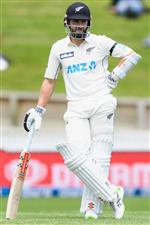 HAMILTON, NEW ZEALAND - DECEMBER 03: Kane Williamson of New Zealand looks on during day one of the First Test match in the series between New Zealand and the West Indies at Seddon Park on December 03, 2020 in Hamilton, New Zealand. (Photo by Kai Schwoerer/Getty Images)