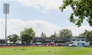 HAMILTON, NEW ZEALAND - DECEMBER 03: General view of Seddon Park during day one of the First Test match in the series between New Zealand and the West Indies at Seddon Park on December 03, 2020 in Hamilton, New Zealand. (Photo by Kai Schwoerer/Getty Images)