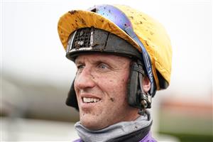 WINCANTON, ENGLAND - DECEMBER 03: Robbie Power poses at Wincanton Racecourse on December 03, 2020 in Wincanton, England. Owners and a limited number of the public are allowed to attend the meeting due to the Coronavirus pandemic. (Photo by Alan Crowhurst/Getty Images)