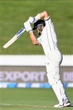HAMILTON, NEW ZEALAND - DECEMBER 03: Ross Taylor of New Zealand bats during day one of the First Test match in the series between New Zealand and the West Indies at Seddon Park on December 03, 2020 in Hamilton, New Zealand. (Photo by Kai Schwoerer/Getty Images)
