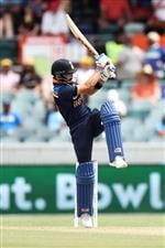 CANBERRA, AUSTRALIA - DECEMBER 02: Virat Kohli of India bats during game three of the One Day International series between Australia and India at Manuka Oval on December 02, 2020 in Canberra, Australia. (Photo by Mark Kolbe/Getty Images)