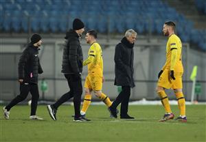 LINZ, AUSTRIA - DECEMBER 03: Jose Mourinho, Manager of Tottenham Hotspur reacts after the UEFA Europa League Group J stage match between LASK and Tottenham Hotspur at Linzer Stadion on December 03, 2020 in Linz, Austria. Sporting stadiums around Austria remain under strict restrictions due to the Coronavirus Pandemic as Government social distancing laws prohibit fans inside venues resulting in games being played behind closed doors. (Photo by Alexander Hassenstein/Getty Images)