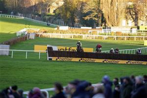 ESHER, ENGLAND - DECEMBER 05: Millie Wonnacott riding Doing Fine (L) clear the last to win The Betfair Exchange Back And Lay London National Handicap Chase at Sandown Park on December 05, 2020 in Esher, England. Owners and a limited number of the public are allowed to attend the meeting due to the Coronavirus pandemic. (Photo by Alan Crowhurst/Getty Images)