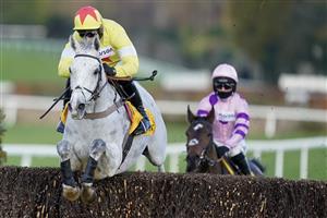 ESHER, ENGLAND - DECEMBER 05: Harry Skelton riding Politologue on their way to winning The Betfair Tingle Creek Chase at Sandown Park on December 05, 2020 in Esher, England. Owners and a limited number of the public are allowed to attend the meeting due to the Coronavirus pandemic. (Photo by Alan Crowhurst/Getty Images)