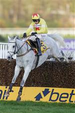 ESHER, ENGLAND - DECEMBER 05: Harry Skelton riding Politologue clear the last to win The Betfair Tingle Creek Chase at Sandown Park on December 05, 2020 in Esher, England. Owners and a limited number of the public are allowed to attend the meeting due to the Coronavirus pandemic. (Photo by Alan Crowhurst/Getty Images)