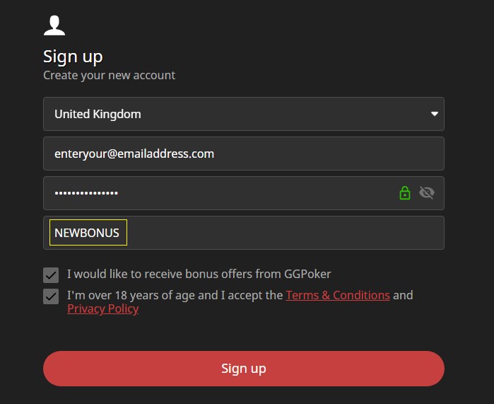 ggpoker sign up bonus code