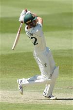 SYDNEY, AUSTRALIA - DECEMBER 07: Cameron Green of Australia A hits a six during day two of the three-day tour match between Australia A and India A at Drummoyne Oval on December 07, 2020 in Sydney, Australia. (Photo by Mark Metcalfe/Getty Images)