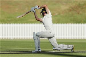 SYDNEY, AUSTRALIA - DECEMBER 07: Cameron Green of Australia A hits a boundary to make a century during day two of the three-day tour match between Australia A and India A at Drummoyne Oval on December 07, 2020 in Sydney, Australia. (Photo by Mark Metcalfe/Getty Images)