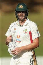SYDNEY, AUSTRALIA - DECEMBER 07: Cameron Green of Australia A walks from the field after batting during day two of the three-day tour match between Australia A and India A at Drummoyne Oval on December 07, 2020 in Sydney, Australia. (Photo by Mark Metcalfe/Getty Images)