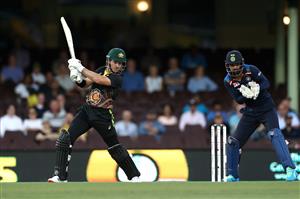 SYDNEY, AUSTRALIA - DECEMBER 06: D'Arcy Short of Australia bats during game two of the Twenty20 International series between Australia and India at Sydney Cricket Ground on December 06, 2020 in Sydney, Australia. (Photo by Ryan Pierse/Getty Images)