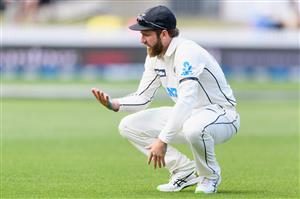 HAMILTON, NEW ZEALAND - DECEMBER 06: Kane Williamson of New Zealand looks on during day four of the First Test match in the series between New Zealand and the West Indies at Seddon Park on December 06, 2020 in Hamilton, New Zealand. (Photo by Kai Schwoerer/Getty Images)