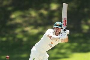 SYDNEY, AUSTRALIA - DECEMBER 07: Marcus Harris of Australia A bats during day two of the three-day tour match between Australia A and India A at Drummoyne Oval on December 07, 2020 in Sydney, Australia. (Photo by Mark Metcalfe/Getty Images)