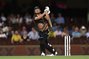 SYDNEY, AUSTRALIA - DECEMBER 06: Marcus Stoinis of Australia bats during game two of the Twenty20 International series between Australia and India at Sydney Cricket Ground on December 06, 2020 in Sydney, Australia. (Photo by Ryan Pierse/Getty Images)