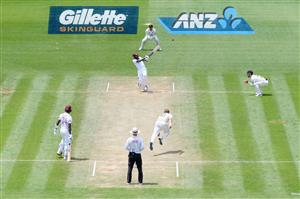 HAMILTON, NEW ZEALAND - DECEMBER 06: General view as Jermaine Blackwood of the West Indies bats during day four of the First Test match in the series between New Zealand and the West Indies at Seddon Park on December 06, 2020 in Hamilton, New Zealand. (Photo by Kai Schwoerer/Getty Images)