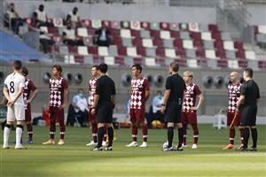 DOHA, QATAR - DECEMBER 07: Players ahead of the AFC Champions League Round of 16 match between Vissel Kobe and Shanghai SIPG at the Khalifa International Stadium on December 7, 2020 in Doha, Qatar. (Photo by Mohamed Farag/Getty Images)