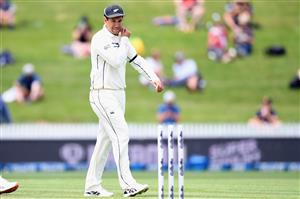 HAMILTON, NEW ZEALAND - DECEMBER 06: Ross Taylor of New Zealand walks from the ground after the win on day four of the First Test match in the series between New Zealand and the West Indies at Seddon Park on December 06, 2020 in Hamilton, New Zealand. (Photo by Kai Schwoerer/Getty Images)