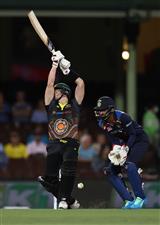 SYDNEY, AUSTRALIA - DECEMBER 06: Steve Smith of Australia bats during game two of the Twenty20 International series between Australia and India at Sydney Cricket Ground on December 06, 2020 in Sydney, Australia. (Photo by Ryan Pierse/Getty Images)