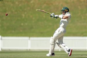 SYDNEY, AUSTRALIA - DECEMBER 07: Tim Paine of Australia A bats during day two of the three-day tour match between Australia A and India A at Drummoyne Oval on December 07, 2020 in Sydney, Australia. (Photo by Mark Metcalfe/Getty Images)