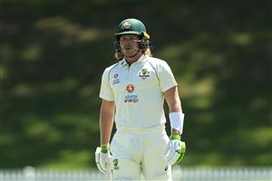 SYDNEY, AUSTRALIA - DECEMBER 07: Will Pucovski of Australia A looks on during day two of the three-day tour match between Australia A and India A at Drummoyne Oval on December 07, 2020 in Sydney, Australia. (Photo by Mark Metcalfe/Getty Images)