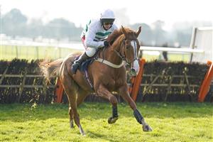 FONTWELL, ENGLAND - DECEMBER 08: Jamie Moore riding Nassalam clear the last to winThe One More For The Moore's Juvenile Hurdle at Fontwell Park Racecourse on December 08, 2020 in Fontwell, England. Owners and a limited number of the public are allowed to attend the meeting due to the Coronavirus pandemic. (Photo by Alan Crowhurst/Getty Images)