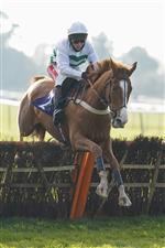 FONTWELL, ENGLAND - DECEMBER 08: Jamie Moore riding Nassalam clear the last to win The One More For The Moore's Juvenile Hurdle at Fontwell Park Racecourse on December 08, 2020 in Fontwell, England. Owners and a limited number of the public are allowed to attend the meeting due to the Coronavirus pandemic. (Photo by Alan Crowhurst/Getty Images)