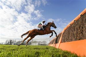 FONTWELL, ENGLAND - DECEMBER 08: Jamie Moore riding Nassalam clear the last to win The One More For The Moore's Juvenile Hurdle at Fontwell Park Racecourse on December 08, 2020 in Fontwell, England. (Photo by Alan Crowhurst/Getty Images)