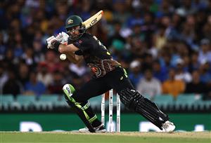 SYDNEY, AUSTRALIA - DECEMBER 08: Glenn Maxwell of Australia bats during game three of the Twenty20 International series between Australia and India at Sydney Cricket Ground on December 08, 2020 in Sydney, Australia. (Photo by Ryan Pierse/Getty Images)