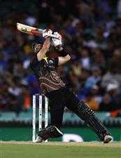 SYDNEY, AUSTRALIA - DECEMBER 08: Glenn Maxwell of Australia bats during game three of the Twenty20 International series between Australia and India at Sydney Cricket Ground on December 08, 2020 in Sydney, Australia. (Photo by Ryan Pierse/Getty Images)
