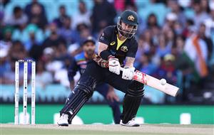 SYDNEY, AUSTRALIA - DECEMBER 08: Matthew Wade of Australia bats during game three of the Twenty20 International series between Australia and India at Sydney Cricket Ground on December 08, 2020 in Sydney, Australia. (Photo by Ryan Pierse/Getty Images)