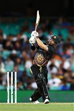 SYDNEY, AUSTRALIA - DECEMBER 08: Matthew Wade of Australia bats during game three of the Twenty20 International series between Australia and India at Sydney Cricket Ground on December 08, 2020 in Sydney, Australia. (Photo by Cameron Spencer/Getty Images)