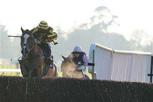 FONTWELL, ENGLAND - DECEMBER 08: Richard Johnson riding Earth Moor clear the last to win The Change Your Life With mysense.com Handicap Chase at Fontwell Park Racecourse on December 08, 2020 in Fontwell, England. Owners and a limited number of the public are allowed to attend the meeting due to the Coronavirus pandemic. (Photo by Alan Crowhurst/Getty Images)