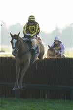 FONTWELL, ENGLAND - DECEMBER 08: Richard Johnson riding Earth Moor clear the last to win The Change Your Life With mysense.com Handicap Chase at Fontwell Park Racecourse on December 08, 2020 in Fontwell, England. Owners and a limited number of the public are allowed to attend the meeting due to the Coronavirus pandemic. (Photo by Alan Crowhurst/Getty Images)
