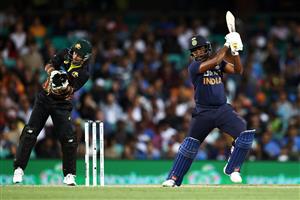 SYDNEY, AUSTRALIA - DECEMBER 08: Sanju Samson of India bats during game three of the Twenty20 International series between Australia and India at Sydney Cricket Ground on December 08, 2020 in Sydney, Australia. (Photo by Cameron Spencer/Getty Images)