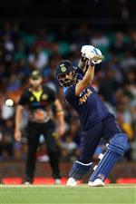 SYDNEY, AUSTRALIA - DECEMBER 08: Virat Kohli of India bats during game three of the Twenty20 International series between Australia and India at Sydney Cricket Ground on December 08, 2020 in Sydney, Australia. (Photo by Cameron Spencer/Getty Images)