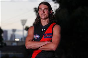 MELBOURNE, AUSTRALIA - DECEMBER 09: Archie Perkins poses for a photograph during the NAB AFL Draft on December 09, 2020 in Melbourne, Australia. (Photo by Michael Willson/AFL Photos via Getty Images)