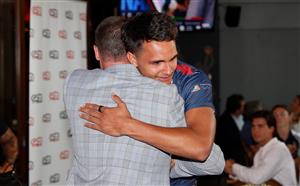 MELBOURNE, AUSTRALIA - DECEMBER 09: Jamarra Ugle-Hagan celebrates with family after being announced as the number 1 pick during the NAB AFL Draft on December 09, 2020 in Melbourne, Australia. (Photo by Michael Willson/AFL Photos via Getty Images)
