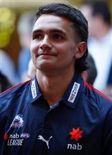MELBOURNE, AUSTRALIA - DECEMBER 09: Jamarra Ugle-Hagan is seen before the NAB AFL Draft on December 09, 2020 in Melbourne, Australia. (Photo by Michael Willson/AFL Photos via Getty Images)