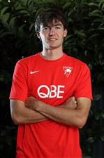 PERTH, AUSTRALIA - DECEMBER 09: Logan McDonald poses following the 2020 AFL Draft virtual event, at his home on December 09, 2020 in Perth, Australia. (Photo by Paul Kane/AFL Photos/via Getty Images)